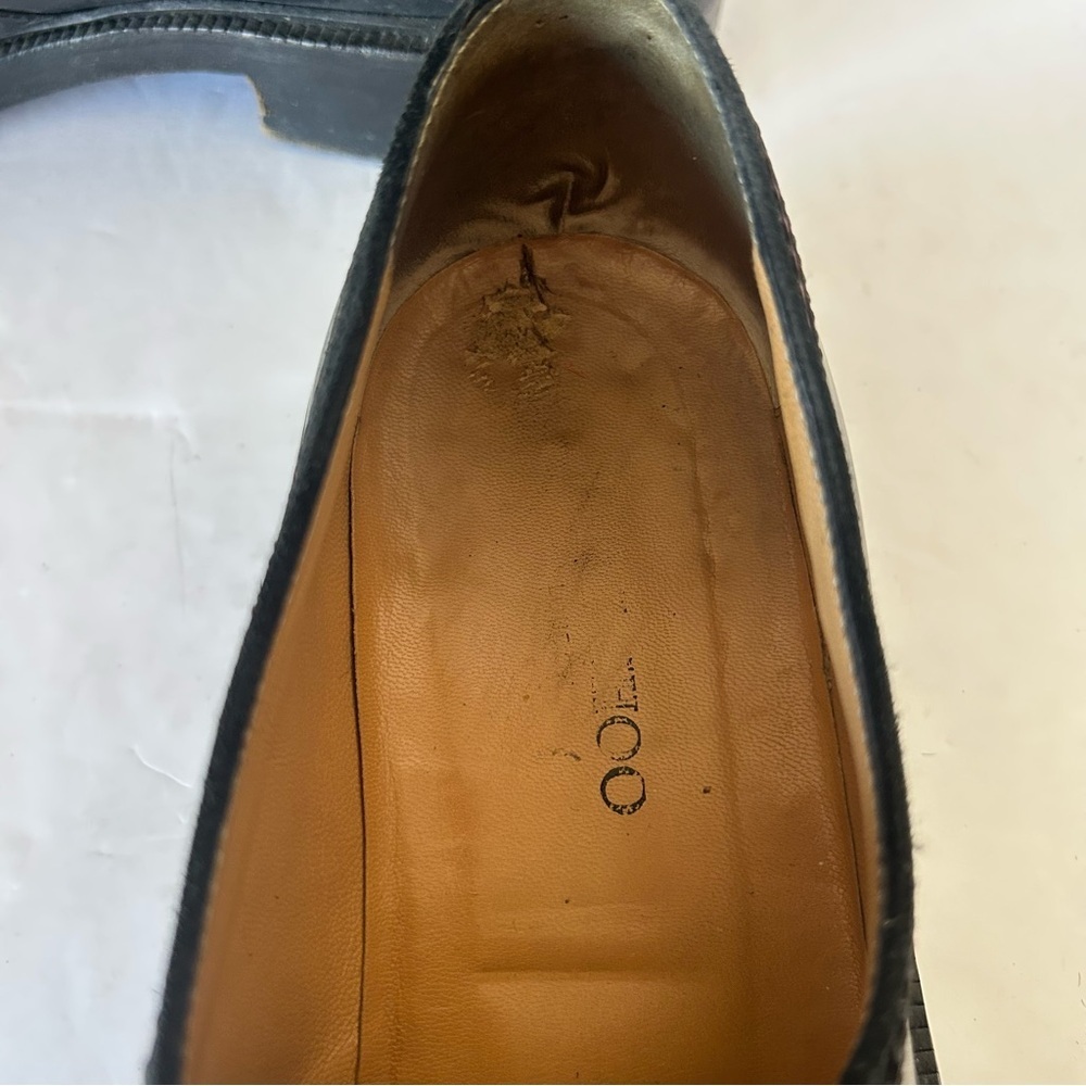 Jimmy Choo Men’s Black Suede Leather Loafer Shoe Red Trim Size EU 45 US 12 - Picture 8 of 12